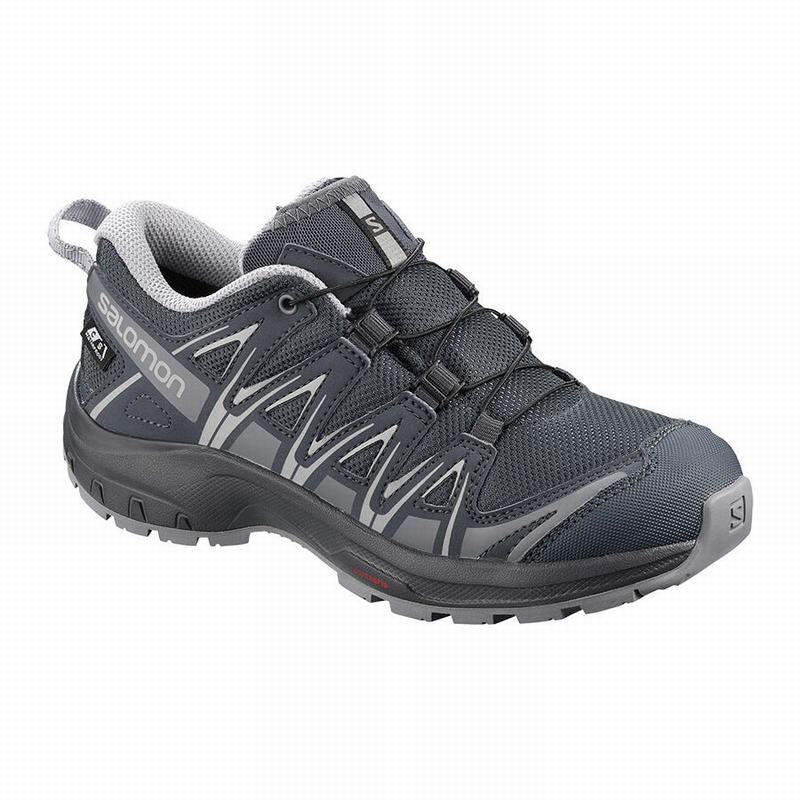 Chaussures De Randonnée Salomon Enfant Bleu Foncé - Salomon XA PRO 3D CSWP NOCTURNE J - France (4126